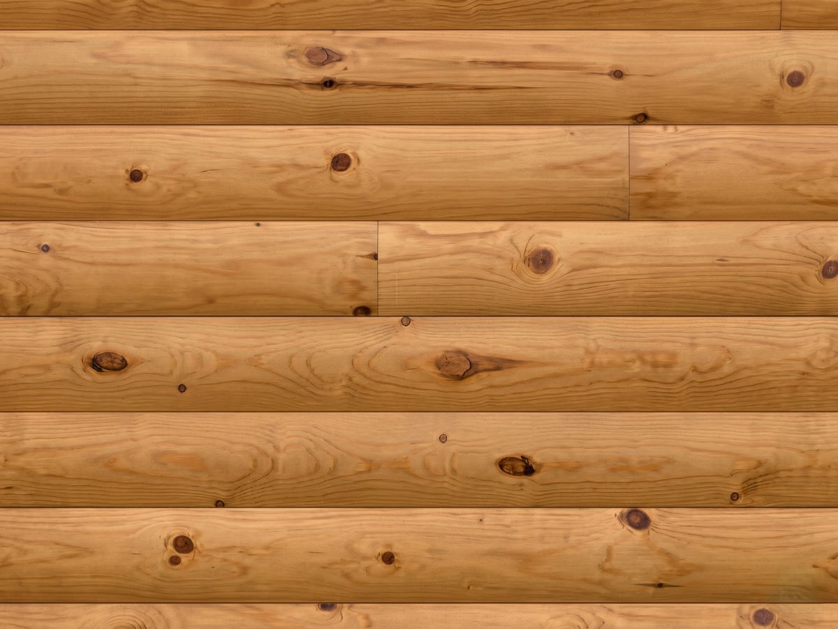 Wood Quarter Log Siding Example 2